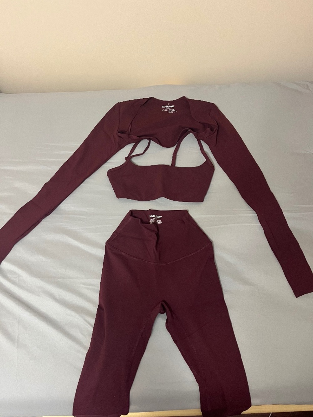 Garage Burgundy Workout Set XXS